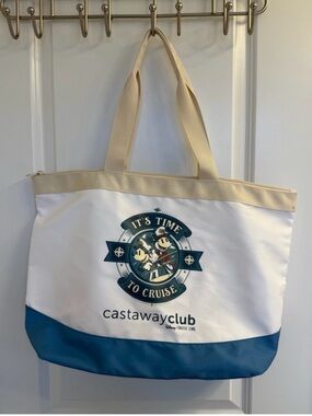 Disney Cruise Line Castaway Club Blue & Cream Tote Bag